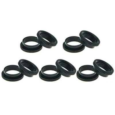 Image of Dopro 10x USA Thread Fine Knurled 15/32&quot; Deep Nut Guitar Toggle Switch Fits Les Paul with Switchcraft Switches Black