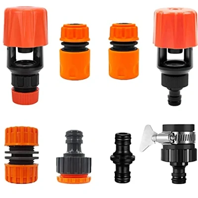 Image of Adjustable Indoor Kitchen Mixer Tap Hose Connector Set Universal Water to Garden Adapter Quick Fitting Connectors Bath Outdoor