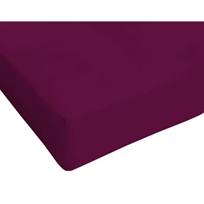 Image of Sogni e Capricci Max Color Fitted Sheet with 25cm Corner, Plum, maxy double