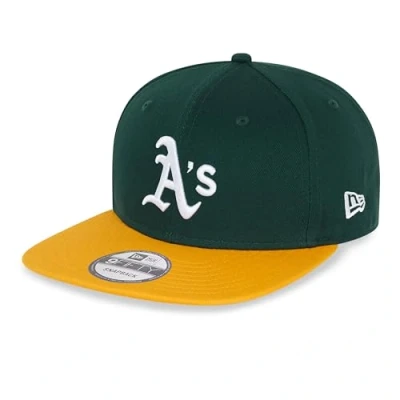 Image of New Era Oakland Athletics MLB Essentials Green Yellow 9Fifty Snapback Cap S M (6 3/8 7 1/4)