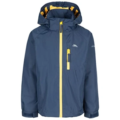 Image of Trespass Boys Waterproof Jacket Windproof Hood School Casual Coat Overwhelm