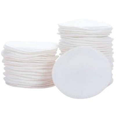 Image of Pack of 80 Round Cotton Wool Pads, 100% Pure Cotton, Facial Pad