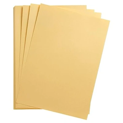 Image of Clairefontaine Ref 397180C Maya Coloured Drawing Paper (Pack of 250 Sheets) 120gsm 50 x 70cm Gold Colour Deep Dyed, Acid Free, pH Neutral