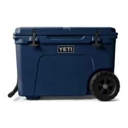 Image of YETI Tundra Haul Cool Box, Insulated Hard Cooler with Wheels, Navy