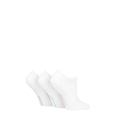 Image of SockShop Ladies Half Cushioned Bamboo No Show Socks Pack of 3 White 4 8