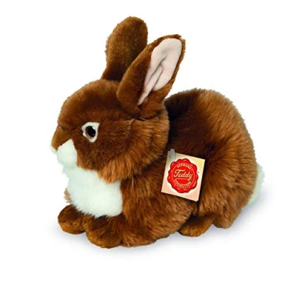 Image of Teddy Hermann 93783 Bunny Sitting Brown 9,8&quot;/25 cm, Soft Toy, Plush Toy