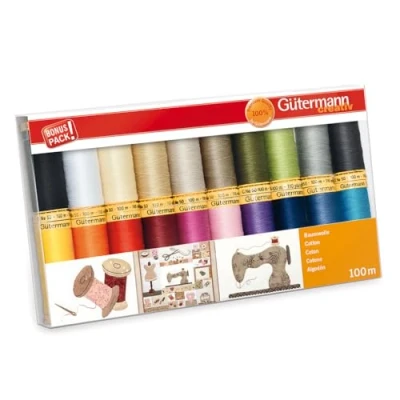 Image of Gutermann Thread Set, Multi Colour, 100 m