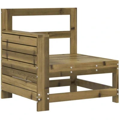 Image of vidaXL Garden Armrest Sofa 69x62x70.5 cm Impregnated Wood Pine