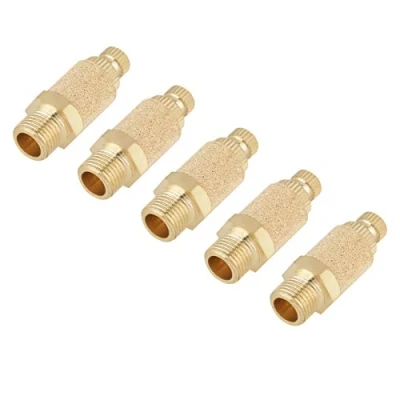 Image of 5pcs Pneumatic Muffler Brass Air Flow Speed Control Exhaust Silencer 1/8 BSP male Thread Noise Reducer