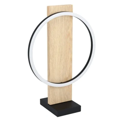 Image of Eglo Lighting Boyal Integrated Led Table Lamp Black, Brown