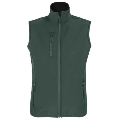 Image of SOLS Womens/Ladies Falcon Softshell Recycled Body Warmer (Forest Green) Size 2XL