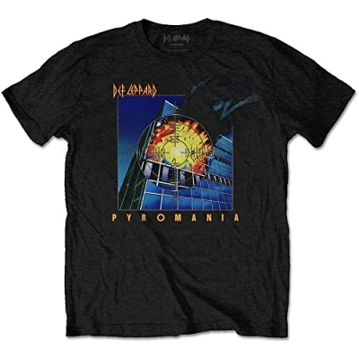 Image of Def Leppard Pyromania Official Tee T Shirt Mens Unisex (Medium) Black