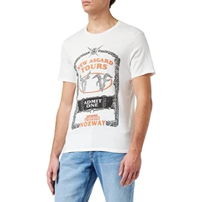 Image of Marvel Men&#039;s Metlatmts021 T Shirt, White, M