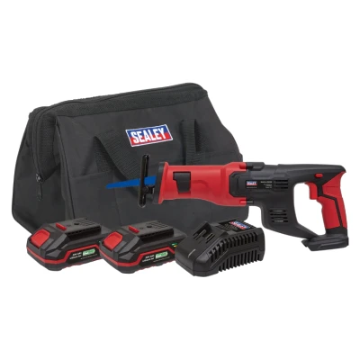 Image of Sealey Cordless Reciprocating Saw Kit 20V SV20 Series 2 Batteries