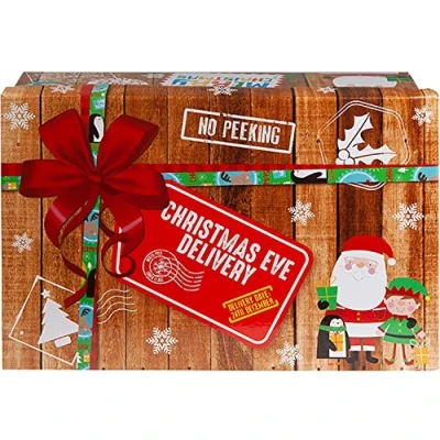 Image of VFM Christmas Eve Box Small, Elf Delivery Box, Favour Boxes, Table Favours For Xmas, Boxes Empty, Small Gifts, Kids, Adults