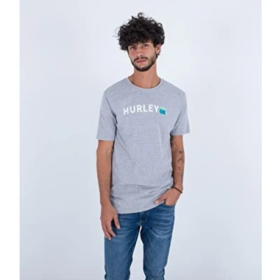 Image of Hurley Men&#039;s Evd Wave Box T Shirt, H063, M UK
