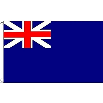 Image of AZ Flag Naval Ensign Blue Squadron 3x5 Ft 100D Polyester Bristish Historic Banner with Two Metal Grommets Fade Resistant Vivid Colors 3&#039; x 5&#039; Feet 150x90 Cm