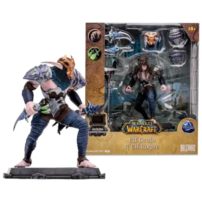 Image of McFarlane Toys World of Warcraft 6&quot; Night Elf: Druid/Rogue Action Figure (Rare) Incredibly Detailed 1:12 Scale Based on the Global Phenomenon