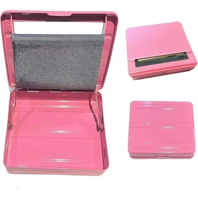 Image of Glamified Cigarette Roller Machine Automatic Box, Pink Tobacco Rolling Machines, Roll Your Own Metal Premium