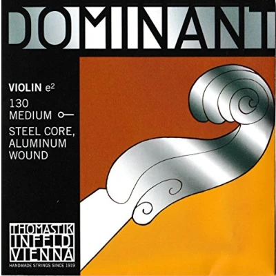 Image of Thomastik Single string for Violin 4/4 Dominant E steel core, Aluminium Wound, Medium, Ball End