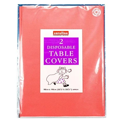 Image of Caroline Square Paper Tablecovers 90cm Red