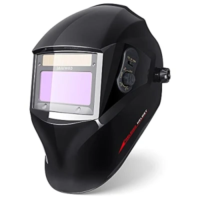 Image of JALUWELD True Color Auto Darkening Welding Helmet Adjustable Large View Mask 4 Arc Sensor Solar Powered Welders DIN5 9/9 13 Shade Tig Mig Grinding