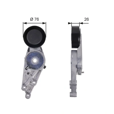 Image of 058903133A Tensioner Pulley GATES FleetRunner Micro V Kit T38151 AUDI: A6 C5 Avant, A4 B6 B5 Saloon, VOLKSWAGEN: Passat GP Estate