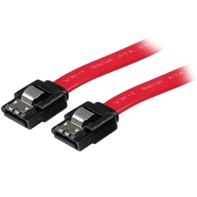 Image of StarTech.com Latching SATA cable Serial ATA 150/300/600 (R) to 5.9 in latched red (LSATA6)