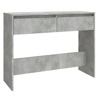 Image of vidaXL Console Table Home Hallway Living Room Furniture Modern Hall Side End Accent Storage Cabinet for Under Mirror Concrete Grey Chipboard
