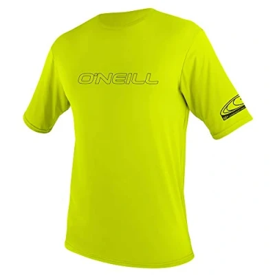 Image of O&#039;Neill Wetsuits Youth Basic Skins S/S Sun Shirt 187 Lime, 6