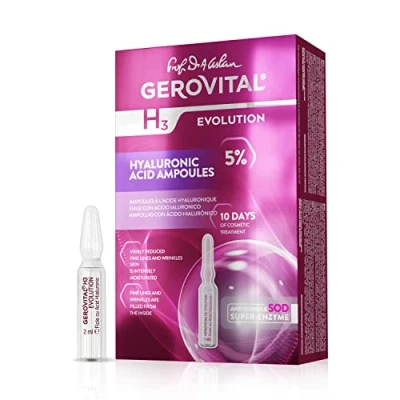 Image of Gerovital H3 Evolution Pure Hyaluronic Acid Serum for Face Anti Aging Serum, Wrinkle, Skin Elasticity Enhancer, Targets Dark Spots, Moisturizing Reduces fine lines and wrinkles