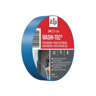 Image of Kip Outdoor Blue Painters Masking Tape 24mm x 50m (1&quot;) for Outside, Exterior, External Painting and Decorating, UV Stable