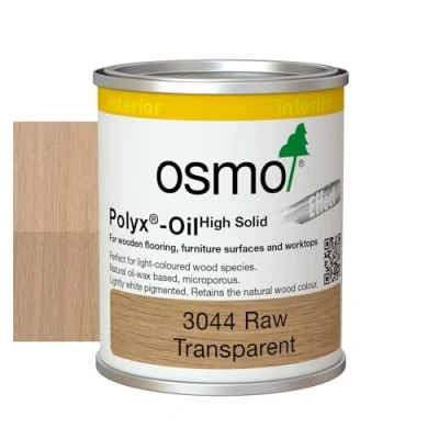 Image of Osmo Polyx® Oil Effect Tester Size Hard Wax 3044A, Raw Matt, 125ml Durable Wood for Wooden Furniture, Water Resistant Floor Wax, Treatment &amp; Finish Ideal Oak, Pine More