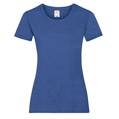 Image of Fruit of the Loom Ladies/Womens Lady Fit Valueweight Short Sleeve T Shirt (L) (Retro Heather Royal)