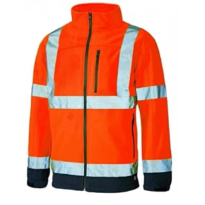 Image of Dickies Hi Vis Softshell Jacket Breathable Safety Work Coat Railway Rail Warm ORANGE SA2007 S 4XL (XL)