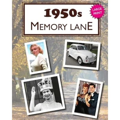 Image of 1950s Memory Lane: Large print book for dementia patients