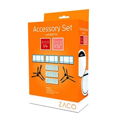 Image of ZACO 501921, Original Accessory Suitable Robot Vacuum Cleaner, incl. Side Brushes and Filter, Spare Parts, Set: V4 / V3sPro
