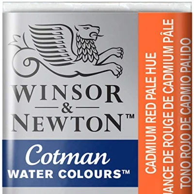 Image of Cotman 0301103 Winsor &amp; Newton ? Watercolors, Red (Pale cadmium), 1,9 x 1,6 1,1 cm