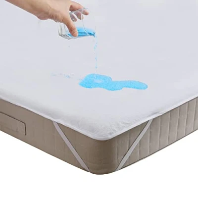 Image of Beedsooth Mattress Protector Waterproof Terry Cotton Anti Hypoallergenic Breathable Non Noisy Mold Small Double 120x200cm 12&#039;&#039; Deep