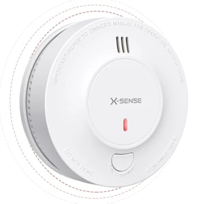 Image of X Sense Wireless Interlinked Smoke Alarm Detector with Sealed 10 Year Battery, Interconnected Fire Conforms to EN 14604 Standard, Link+, SD19 W, 1 Pack