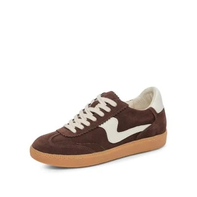 Image of Dolce Vita Women&#039;s Notice Sneaker, Dk Brown Suede, 4 UK