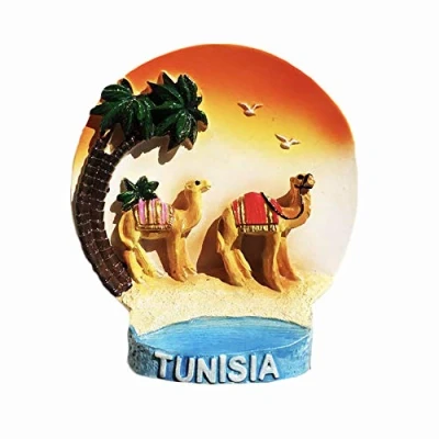 Image of Tunisia 3D Refrigerator Magnet Resin Travel Souvenirs,Handmade Home &amp; Kitchen Decoration Fridge Collection Gift