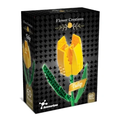 Image of Science4you Tulip Building Kit for Adult build your own Botanical Garden, Have Fun Tulips, a good time Artificial Flowers, Building, Modelling &amp; Hobby Gift Adults Kids