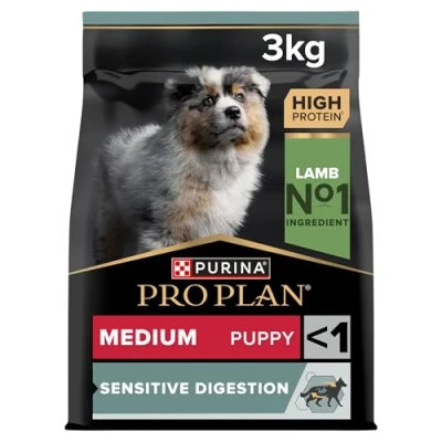 Image of PRO PLAN Sensitive Digestion Medium Puppy Dry Dog Food Lamb 3kg, For Neutered Dogs