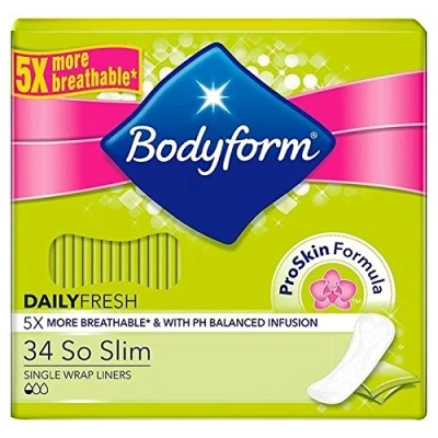 Image of Bodyform Light Liners So Slim Single Wrapped 34 per pack (PACK OF 4)