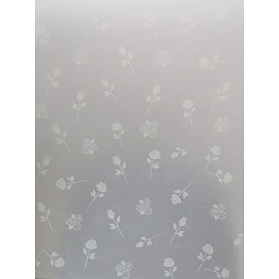 Image of 10 Sheets A4 100gsm Printed Translucent Vellum Paper White Roses AM528