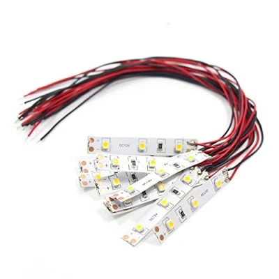 Image of DD01WM 10pcs Pre Wired White Strip LED Light Self adhesive Flexible 12V 18V 3528 SMD