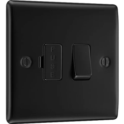 Image of BG Electrical Switched Fused Connection Unit, Matt Black, 13 Amp