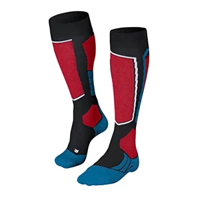 Image of FALKE Men&#039;s SK2 Intermediate M KH Wool Warm Thick 1 Pair Skiing Socks, Black (Black 3006), 5.5 7.5