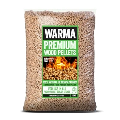 Image of 10kg Warma Premium Wood Pellets Heating Fuel Biomass Stove 100% Natural Softwood Wooden Pellet Odourless &amp; Chemical Free Sustainable Heat ENPLUSA1 Standard